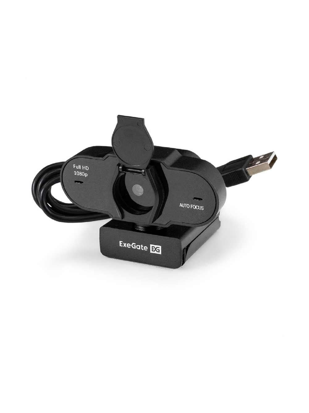 Exegate EX297681RUS ExeGate BlackView C931 Full HD AF (2Мп, 1920х1080, 1080P, 30fps, автоматический фокус, защитная шторка, 4-линзовый объектив, микрофон с шумоподавлением, универсальное крепление )