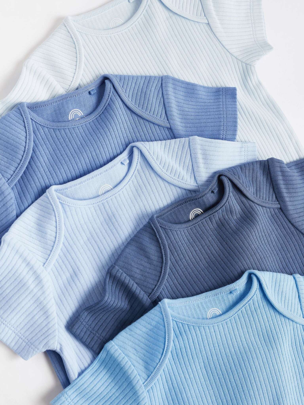 Боди с коротким рукавом для малышей Next T52-240, 5 шт., Синий, Голубой