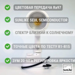 Светильник для музейного освещения трековый, диммируемый, с мультифокусом FLAURAE SUNLIKE тёплый 3000K со встроенным модулем беспроводдного управления CASAMBI