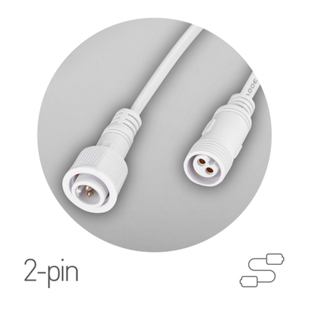 Кабель соединительный для линейного светильника ЭРА Cable-DCWP-2pin (PP2)-M15-MF-1m 1 м