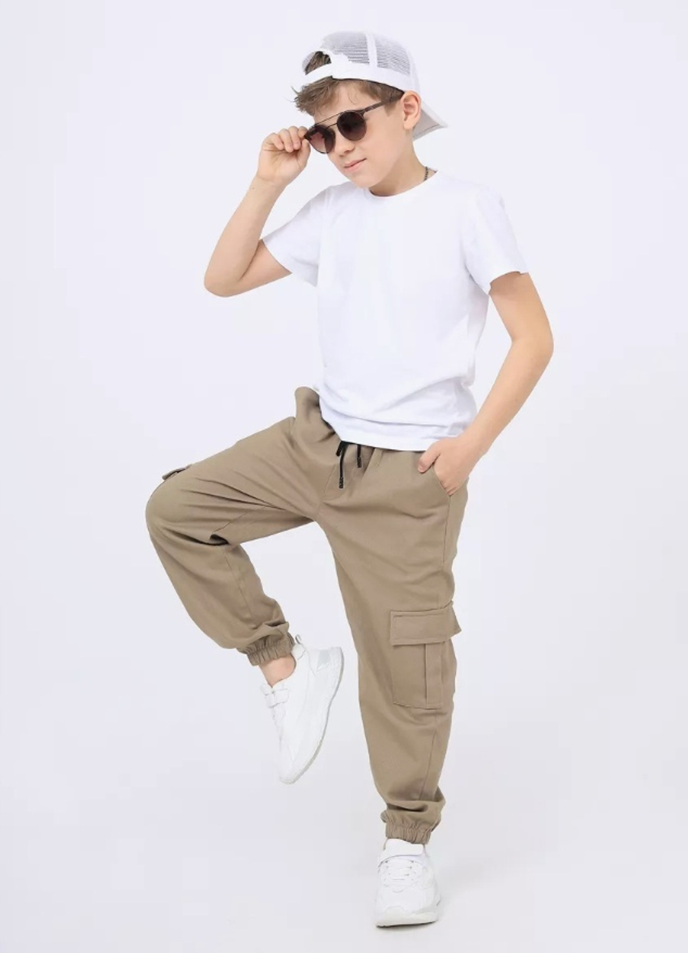 Коттон твил ВЕЛЮР-ЭФФЕКТ БЕЖ