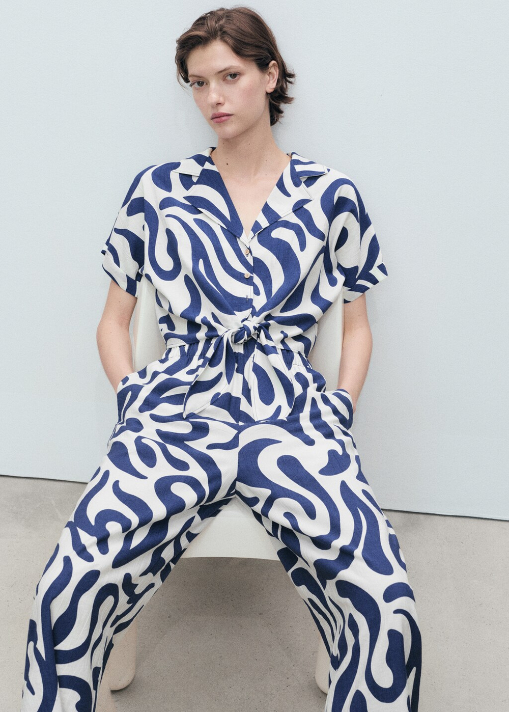 Брюки-кюлоты с принтом