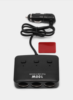 Разветвитель авто Olesson NO.1636 (2USB/3 розетки 100Вт)