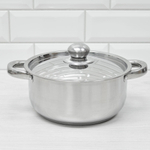 Набор кастрюль 4 предмета (20см, 22см, 24см, 26см) нерж, индукционное дно