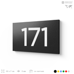Номер на дверь 171, табличка на дверь для офиса, квартиры, кабинета, аудитории, склада, черная 120х70 мм, Айдентика Технолоджи
