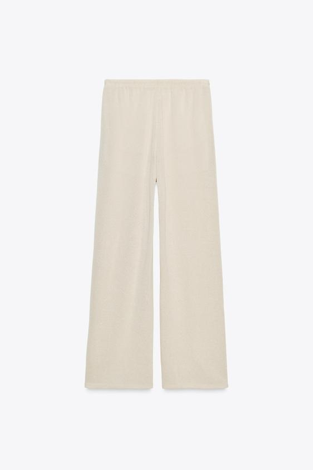 ZARA ТРИКОТАЖНЫЕ БРЮКИ С РАЗРЕЗАМИ, ПЕСОЧНЫЙ