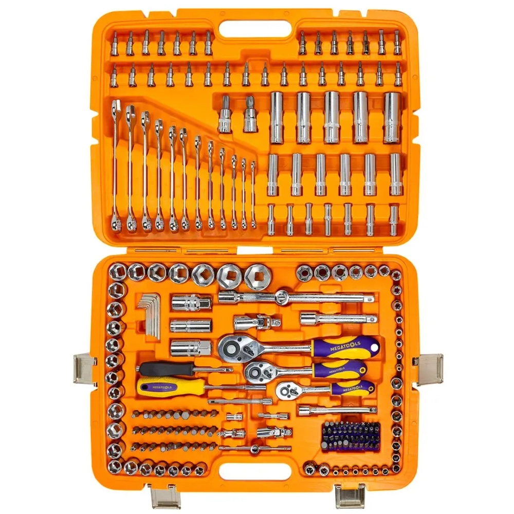 Набор инструментов в пластиковом кейсе (216 предметов) MEGATOOLS MT-38841
