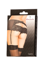 Черные контактные пояс-трусики XXL (Цвет: черный)