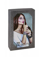 Наручники черные с зеркальным элементом Rosie Black (черный) (Цвет: черный)