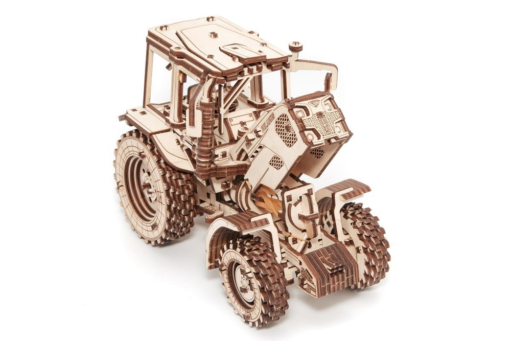 Трактор Беларус-82 от EWA - Деревянный конструктор, сборная модель, механический 3D пазл