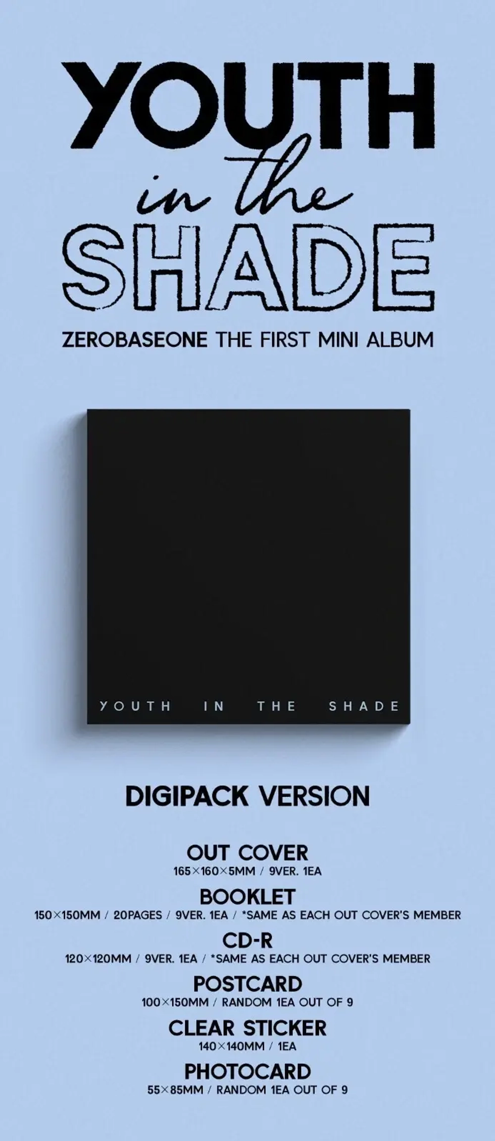 Альбом ZEROBASEONE ZB1 - YOUTH IN THE SHADE [Digipack ver.]