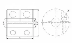 Жесткая соединительная муфта (алюминий) CA 25-30-8-8