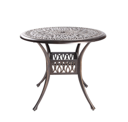 Обеденный комплект из литого алюминия стол Феникс(90см) + 4 кресла Марбелья