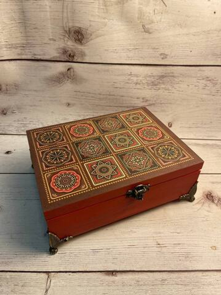 Музыкальная деревянная шкатулка АРАБЕСКА винтаж с ножками 25х19х7,5см с мелодией К Элизе