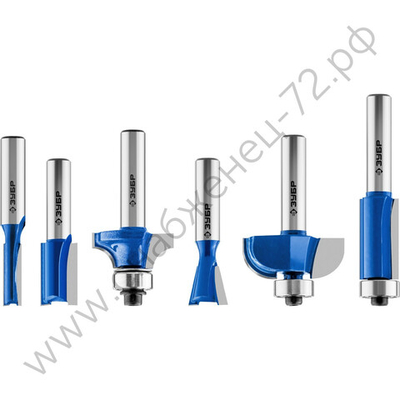 ЗУБР 6шт, набор профильных фрез по дереву