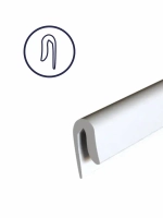 Белый гарпун для натяжного потолка 1м