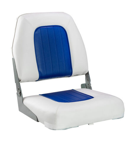 Кресло мягкое складное Deluxe, обивка винил, цвет белый/синий, Marine Rocket