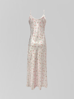 Платье-комбинация Ailuna collection 777 атласное в цветок на лямках с регулировкой