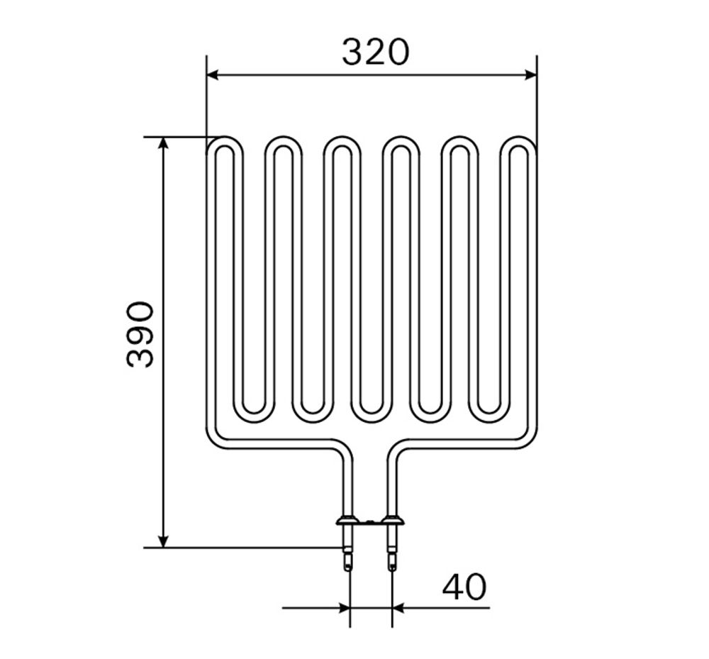 ТЭН HARVIA - тэн харвия 2500W ZSL-314 (ZSL314) L=3856mm - нагревательный элемент для печи сауны