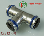 НЕРЖ Тройник  28*28*28  "VER-PRO"  (24/4шт)