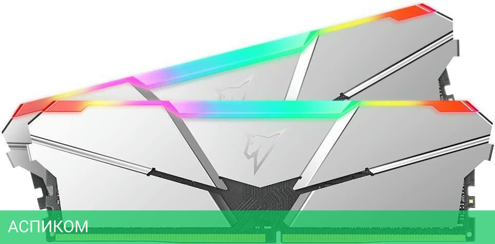 Оперативная память Netac Shadow RGB 16Gb DDR4 Silver (NTSRD4P32DP-16S)
