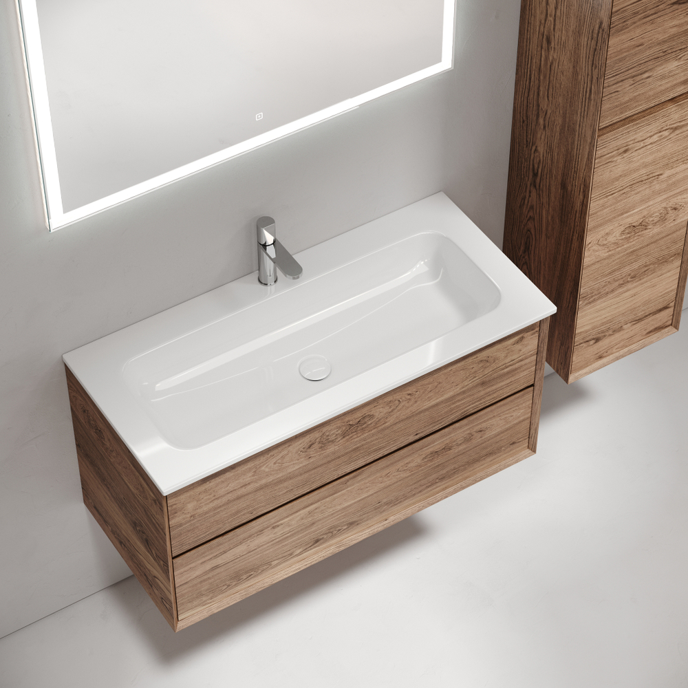 Тумба с раковиной Sancos Marmi 2.0 100 см MR2.0100ECH дуб чарльстон