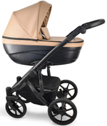 Детская коляска Bexa Ideal Eco 2 в 1 IE03 черный+т.бежевая кожа