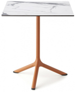 Стол ламинированный обеденный складной Scab Design Tripe Folding, терракотовый, белый мрамор Каррара