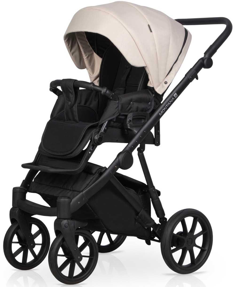 Детская коляска Riko Basic Montana Plus X 2 в 1 43 Mocca (коричневый-бежевый)