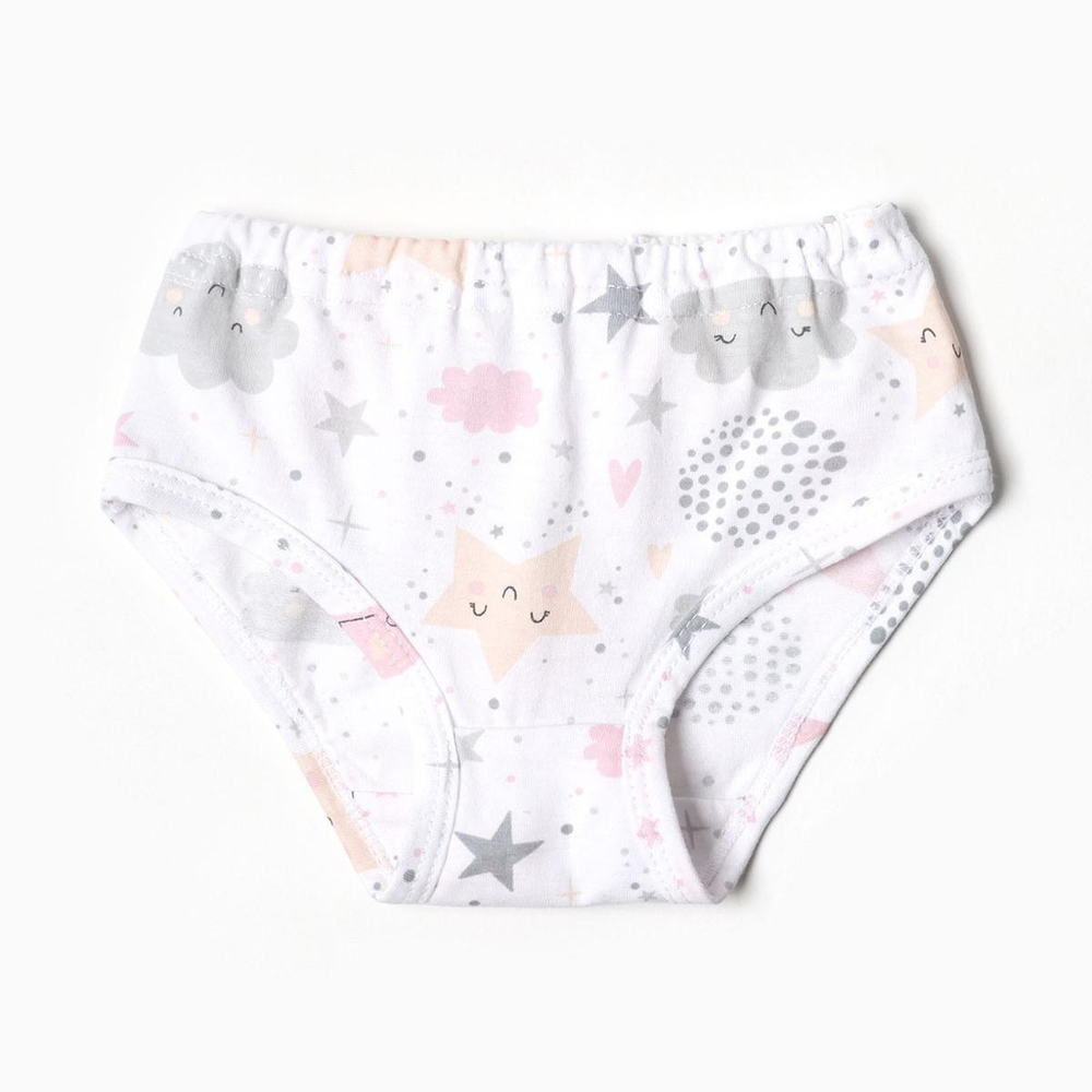 Трусы для девочки , цвет белый/облачко, р. 80-86 10156049 (Семицвет-Тики)
