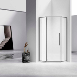 Душевой уголок Slim-N VSP-4SN900CLGM, 900*900, вороненая сталь, стекло прозрачное