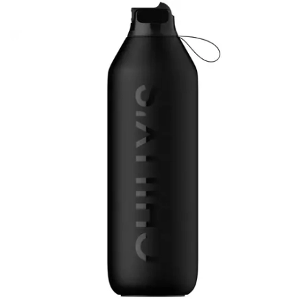 Chilly's Bottles - Спортивная бутылка Series 2 1л черная / артикул   B1000S2SPABLK  / GTIN 739406095715