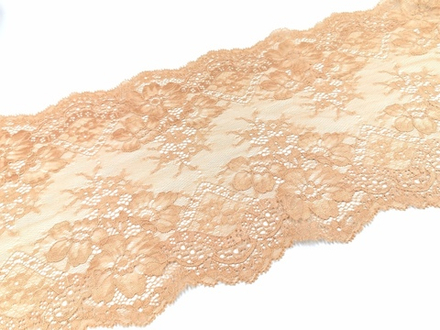 Эластичное кружево, темный беж-золотистый, 22см (Артикул: EK-1011), м