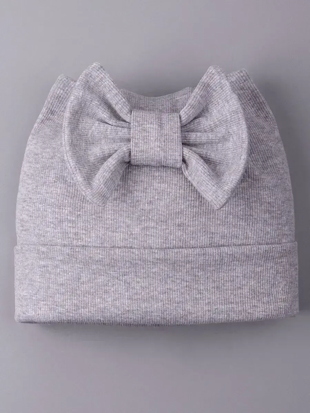 Шапка для девочки с ушками на осень