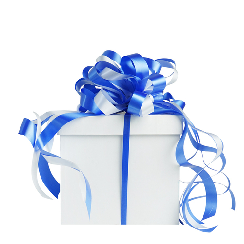 Бант-шар, 70 мм Синий с голубым / 1 шт.