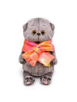 Мягкая игрушка Басик BABY в дутом шарфе 20 см