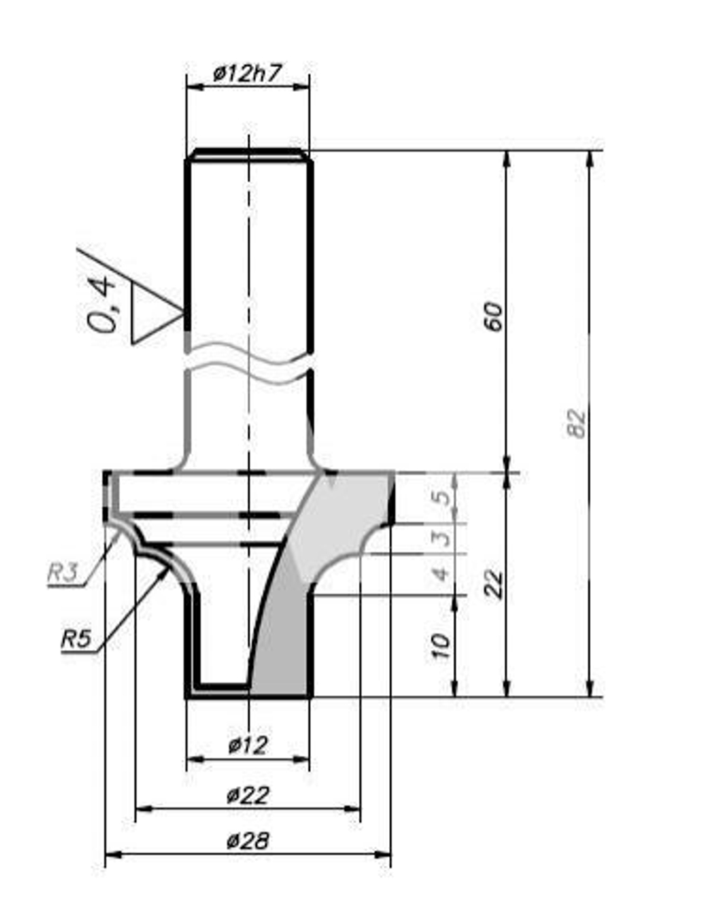 PCD фреза D.28x25x85.5 S.12