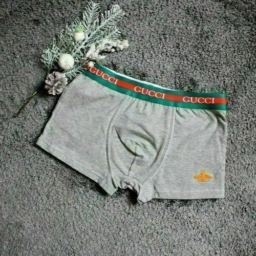Мужские трусы боксеры серые Gucci Hip Boxer  GG