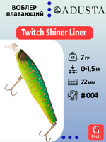 Воблер для рыбалки ADUSTA Twitch Shiner Liner 90F 12гр #004 Hot Tiger