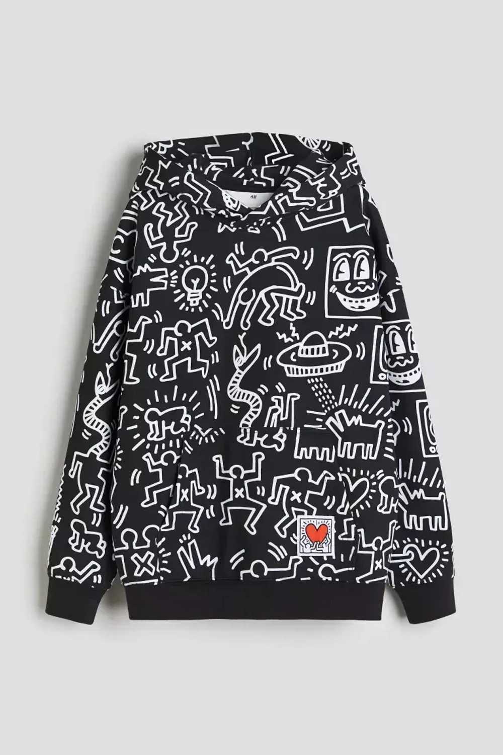 H&M Толстовка с капюшоном, черный