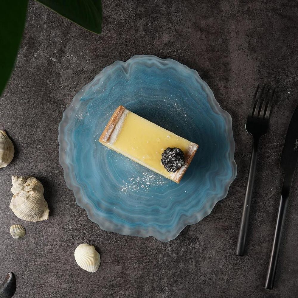 Тарелка d 21 см h2 см   матовое стекло P.L. Proff Cuisine [6]