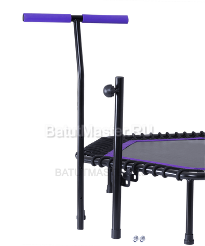 Каркасный батут с Т-образной ручкой, диаметр 4 фт, черно - фиолетовый