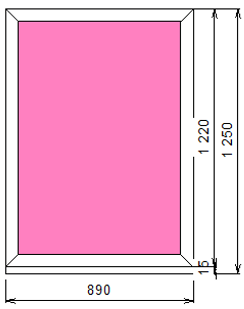 Пластиковое окно 1220 х 890 ТермА Эко