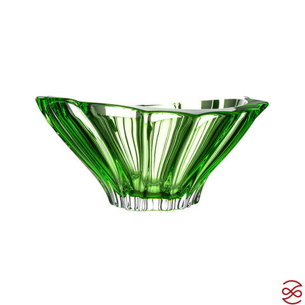Конфетница Aurum Crystal Plantica 22 см зелен.