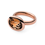 Кольцо Qudo Tivola Light Smoked Topaz 18.5 мм 631646/18.5 BR/RG