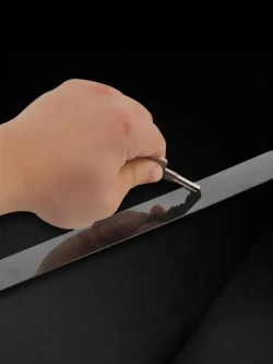 Молдинг декоративный самоклеящийся, для декора стен, нишь, выделения зон 10 мм х 5000 мм (металлический) чёрное зеркало