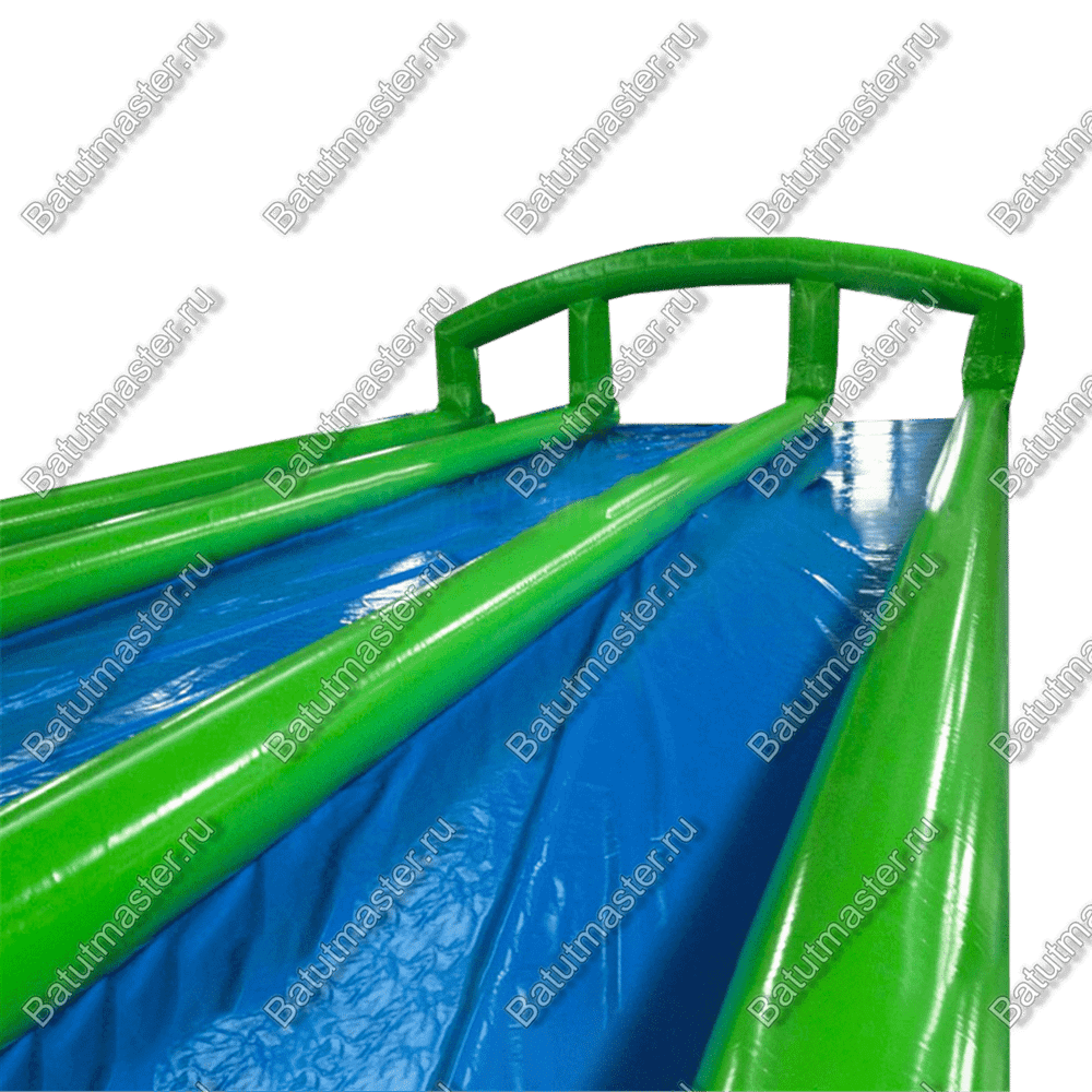 Водная горка без надувного дна, на подкачке ТУРБО "Хит", тройная, 120*6*2 м