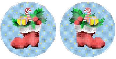 Г-487 Новогодняя игрушка. Сапожок