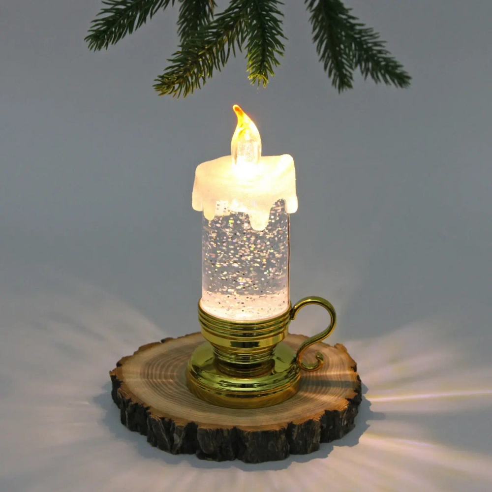 Сувенир с подсветкой «Волшебное пламя» 8*18 см, Золото (работает от батареек LR44*3)