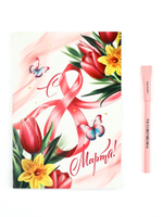 Подарочный набор, ежедневник и эко ручка «8 Марта»